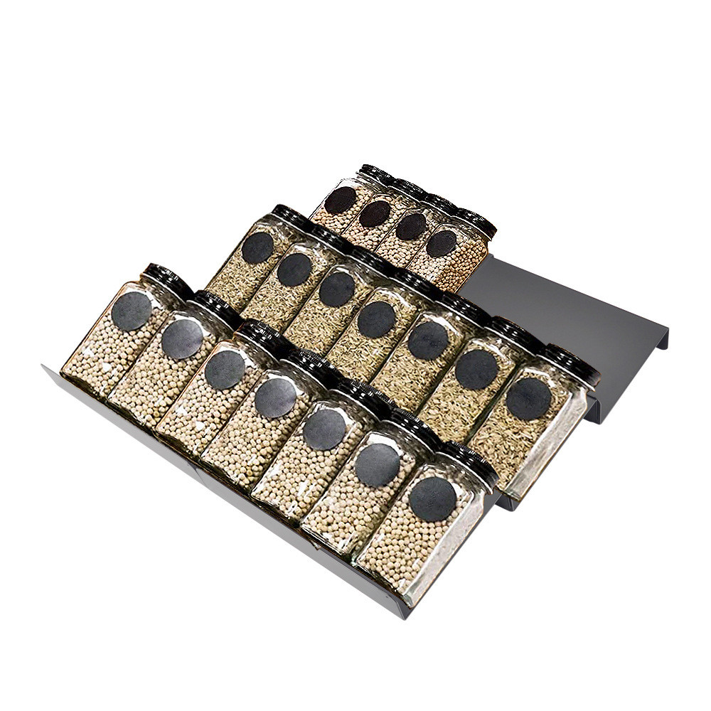 小号香料架PP料供货厨房孜然辣椒粉抽屉阶梯式收纳调味架Small spice rack PP material supply kitchen cumin spicy239mDrye3th2026030