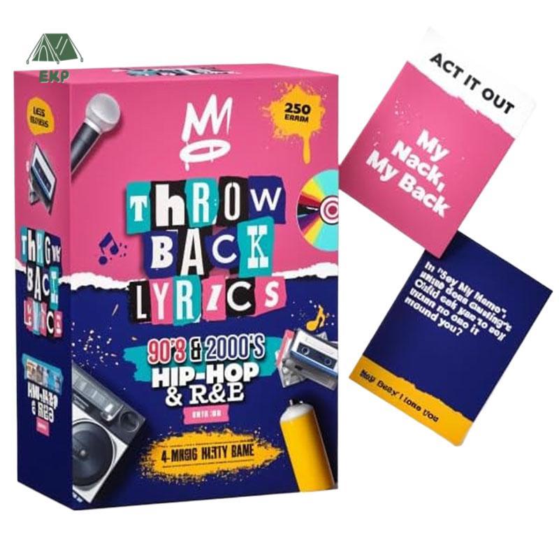 [EKP] เกมปาร์ตี้เพลง Hip-Hop & R&B 90s | เกม Rap R&B 250 การ์ด Trivia และ Charades - ที่ยอดเยี่ยมสํา