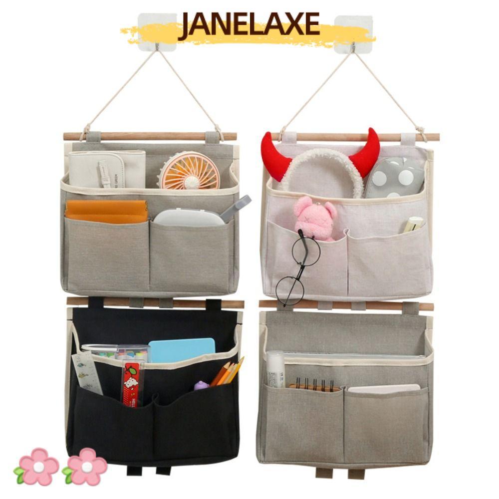 JANELAXE932JN กระเป๋าแขวน, กันน้ําหลายกระเป๋า, มัลติฟังก์ชั่นติดผนัง Sundries Storage Pouches Home