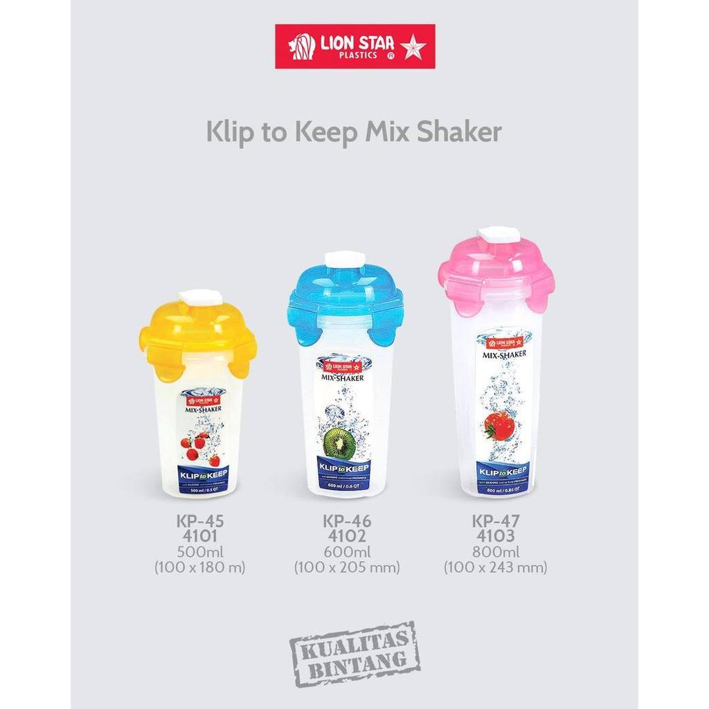 LUXTON Lion Star KP-45 500ml / KP-46 600ml / KP-47 800ml Clip To Keep Mix Shaker ใช้งานได้จริงสําหรั
