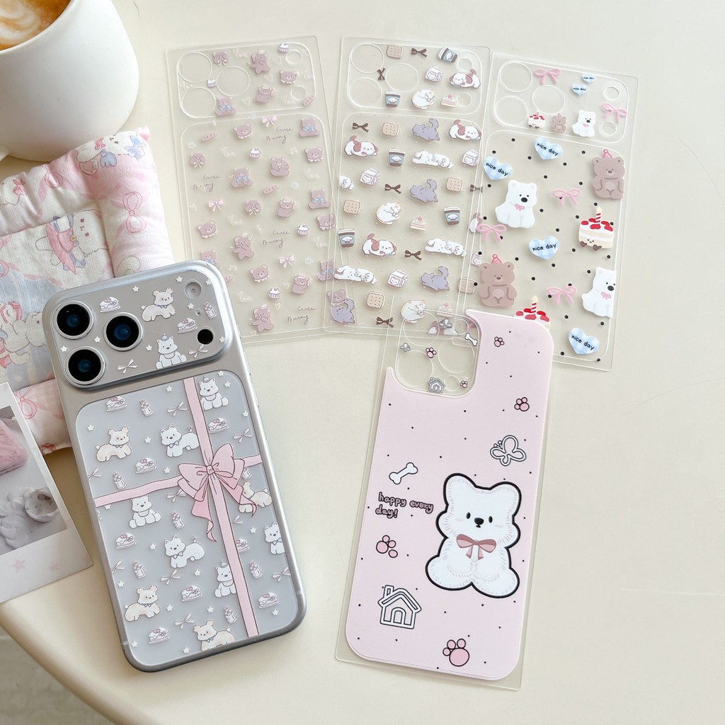 การ์ตูนตลกแบบเต็มหน้าจอลูกสุนัขน่ารักสําหรับ iPhone 17 Pro Max 17 Pro 16 Pro Max 17 Pro ฟิล์มป้องกัน