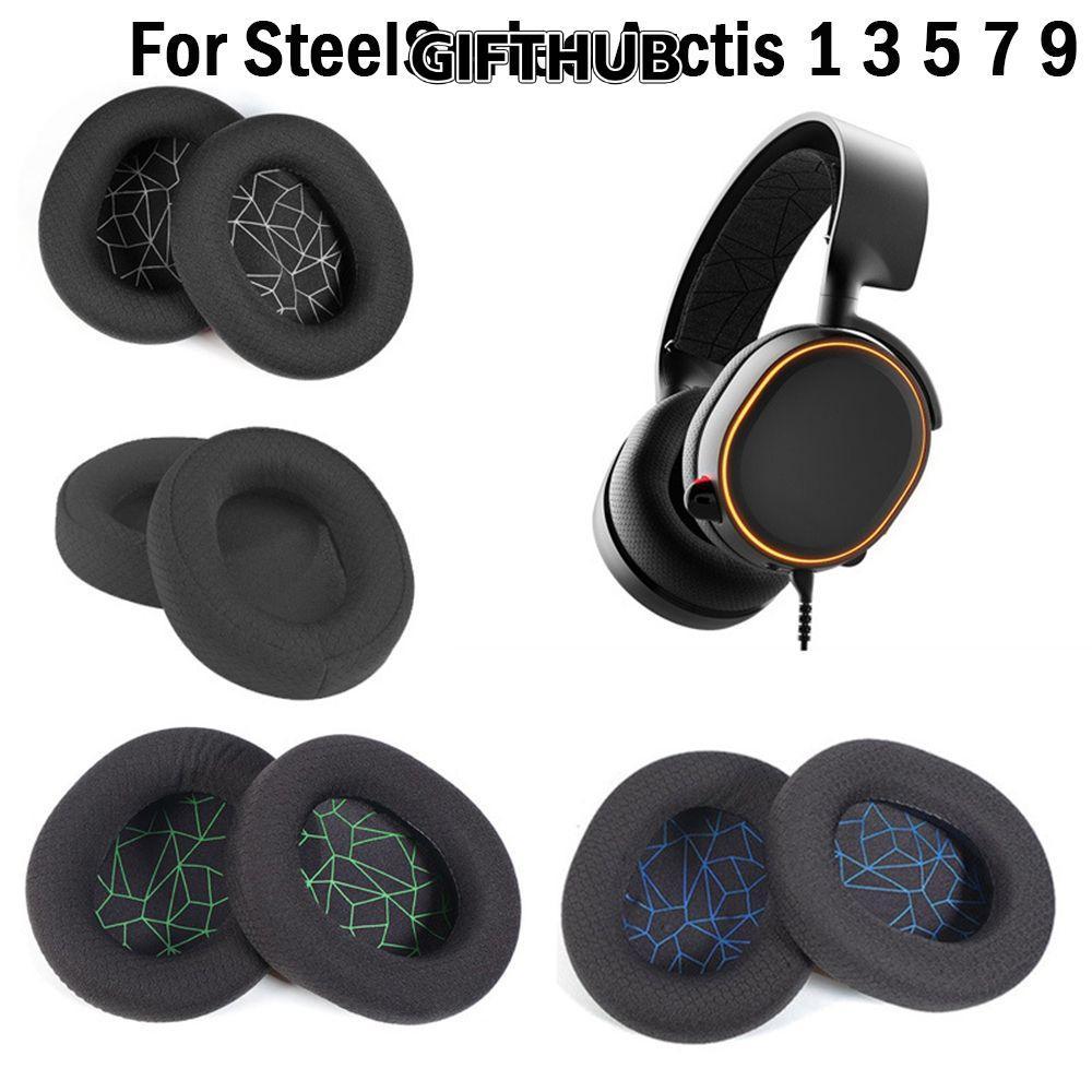GIFTHUB 2 ชิ้นเปลี่ยนหูฟังแผ่นรองหูฟังแบบนุ่มโฟมสําหรับ SteelSeries Arctis 1 3 5 7 9