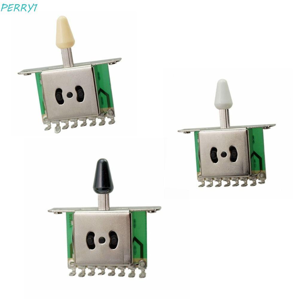 PERRY Guitar 3 Way Pickup, ABS Knob Zinc Alloy Guitar Pickup Selector Switch, แบบพกพาเปลี่ยน 3 สีโลห