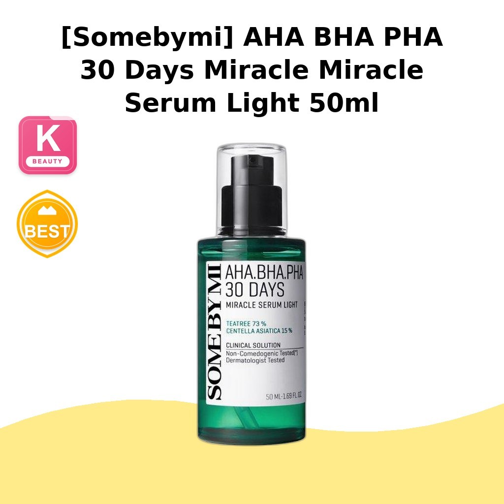 [Somebymi] AHA BHA PHA 30 Days Miracle Miracle Serum Light 50ml / เซรั่มเกาหลี / Miracle Skin Soluti