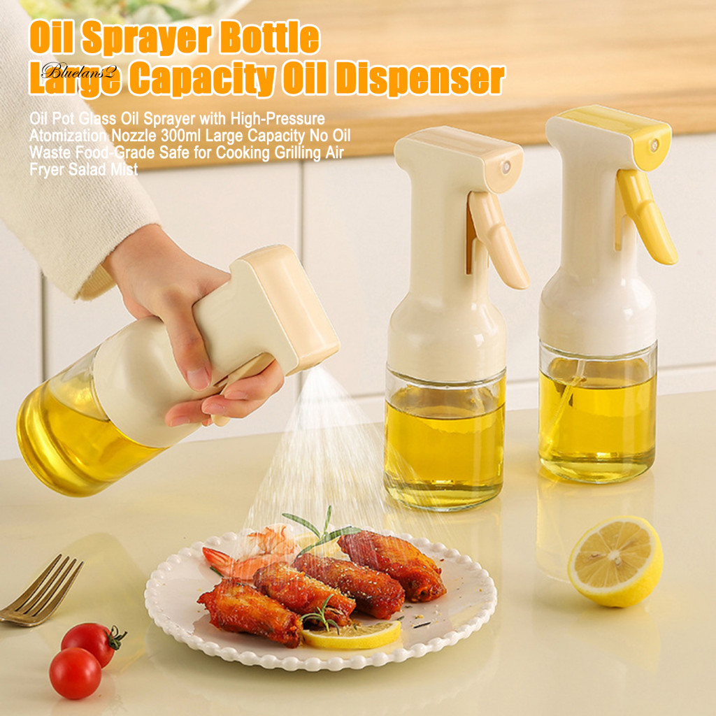 BLU Non-drip Oil Bottle Oil Sprayer ขวดปรับ 300ml แก้ว Oil Sprayer Bpa-free Leak-proof Olive Oil Mis