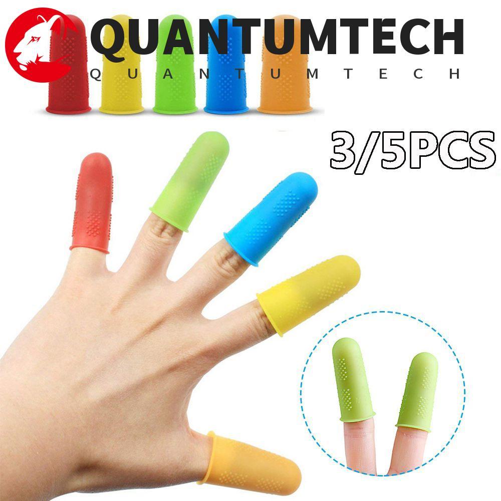 QUANTUMTECH Fingers ฝาครอบซิลิโคน 3 ชิ้น/5 ชิ้นชุดสําหรับทําอาหารทนความร้อนทนอุณหภูมิสูงครัวเครื่องม