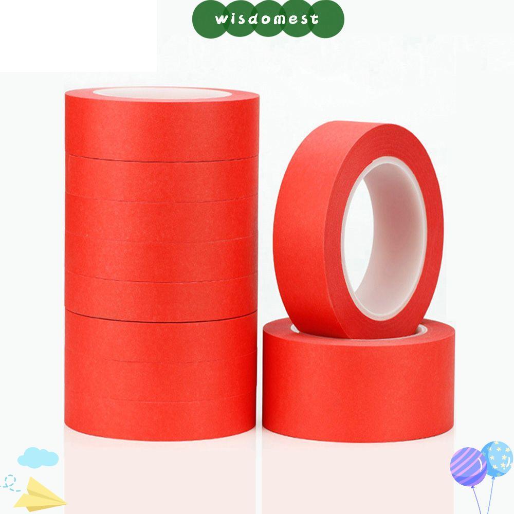 WISDOMEST Masking Tape 33M Non-residue Automotive Red ทนความร้อน