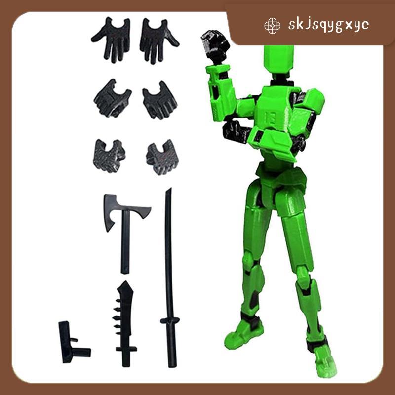 skjsqygxyc RobotRobot Action Figure, 3D พิมพ์ด้วย Full Articulation สําหรับ Stop Motion Animation