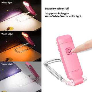 โคมไฟอ่านหนังสือ LED ป้องกันแสงสะท้อน แบบพับพกพา พร้อมคลิป USB ชาร์จไฟ