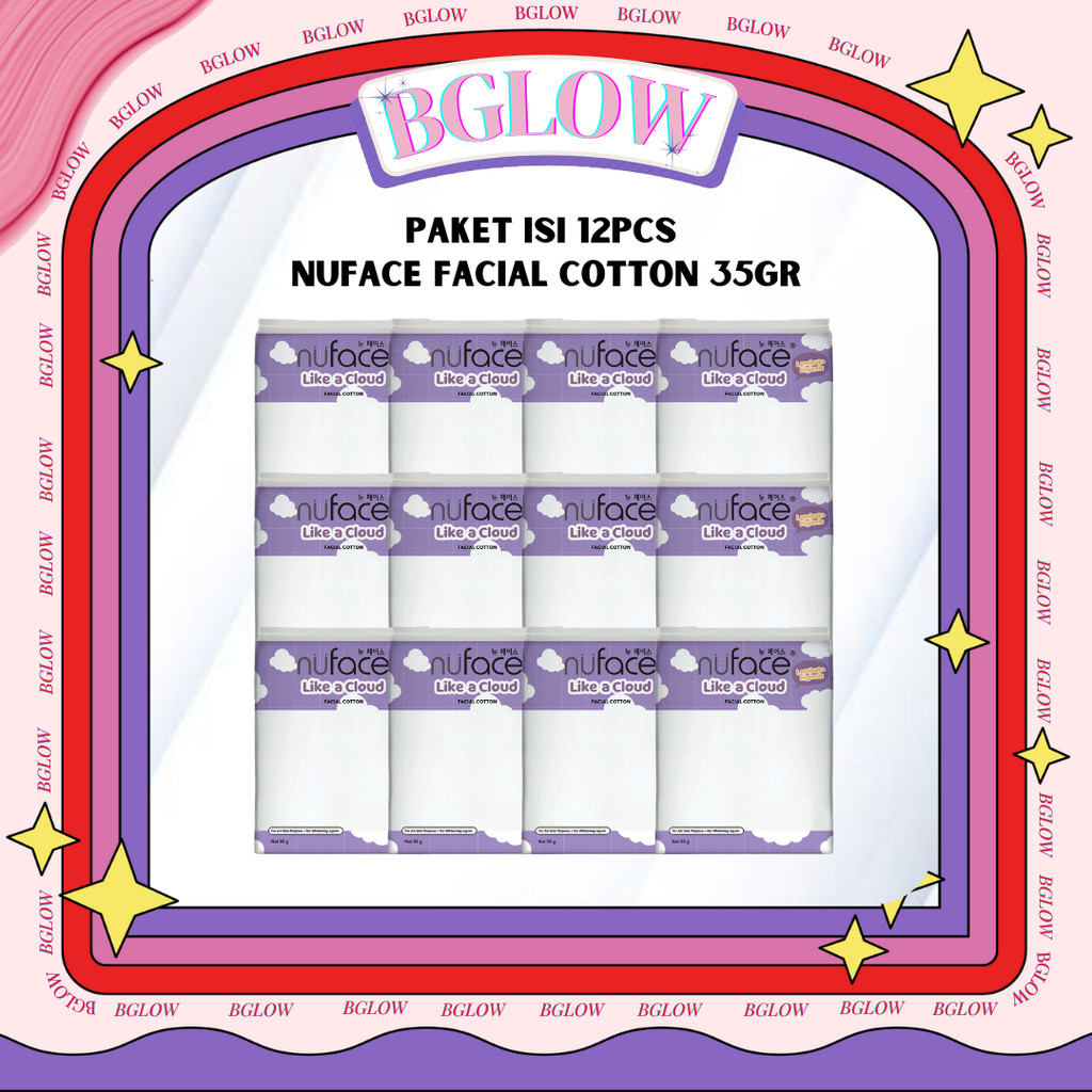 [12 ชิ้น] NuFace Facial Cotton - Facial & Facial Beauty Cotton | แพ็คเกจออมเงิน