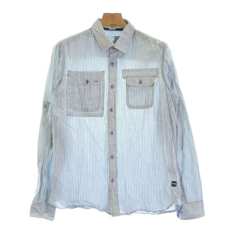 Shirt stripe White blue Direct from Japan Secondhand