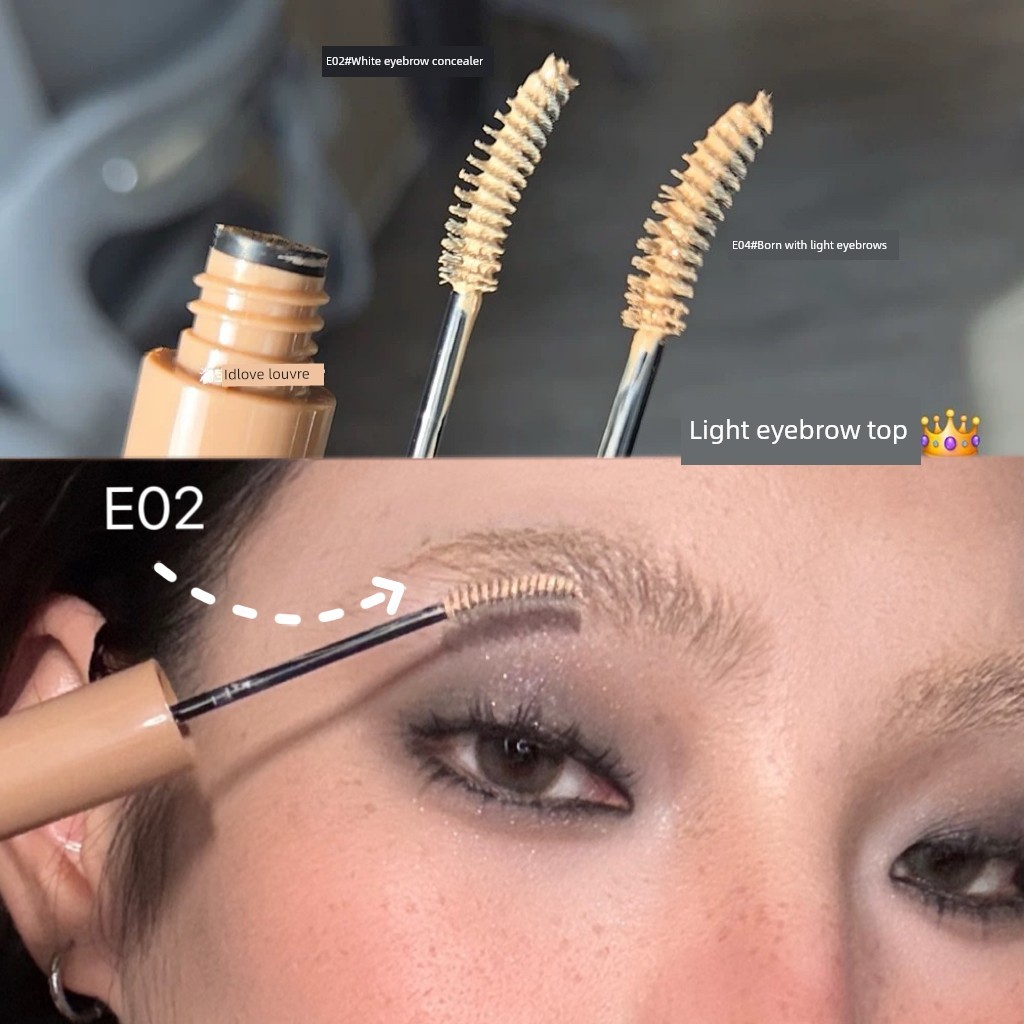 ที่ปัดคิ้ว เจลปัดคิ้ว คิ้วตื้นจับคู่ด้านบน!Black Rabbit Eyebrow คอนซีลเลอร์ Light Skin Color Dye Eye