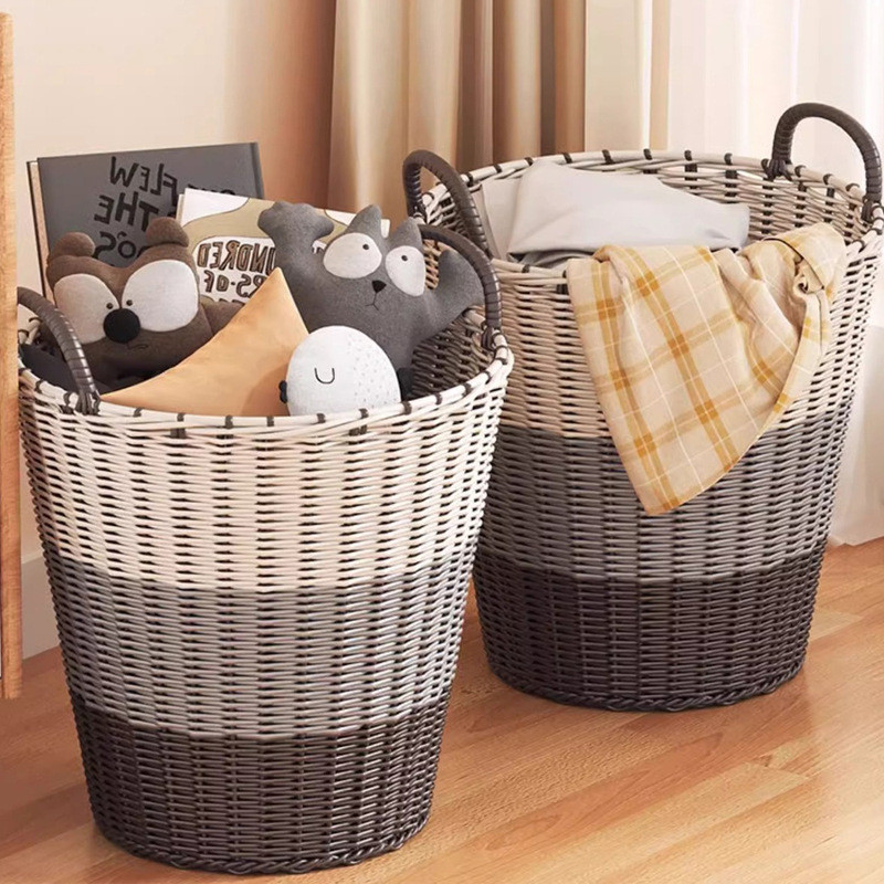 供应脏衣篮藤编脏衣篓脏衣筐收纳筐大容量家用款衣篓Supply Dirty clothes basket rattan dirty clothes basket dirty clothes basket