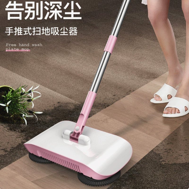 Sweeper Hand-Push Sweeper ไม้กวาดในครัวเรือนที่ตักขยะชุดรวม
