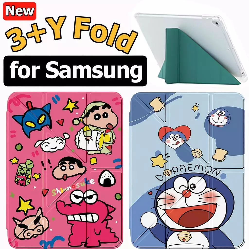 ประเภท 3+Y เคสฝาพับ Samsung Galaxy Tab S7 S8 S9 S10 S6lite S7FE S9FE S9FE A8 A9 A9+ for เคส Samsung Galaxy Tab A9 S8 + S7+ S9+ S10lite S10fe A11 A11+ รูปแบบการ์ตูน for Samsung case