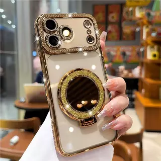 ใหม่ที่วางกระจกแต่งหน้าสร้างสรรค์เคสโทรศัพท์เหมาะสําหรับ ไอโฟน 17 16 15 14 13 12 11 มือโปร สูงสุด อากาศ เคสป้องกันการตกอุปกรณ์โต๊ะเครื่องแป้งอุปกรณ์มือถือแฟชั่นที่วางโทรศัพท์ทั เคสป้องกันคุณภาพสูงเคสโทรศัพท์มัลติฟังก์ชั่นโต๊ะเครื่องแป้ง