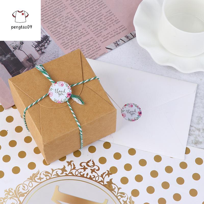 Pengatao09 500 ป้าย/ม้วน Thank You Stier seal labes flower Stationery เทียร์ใหม่