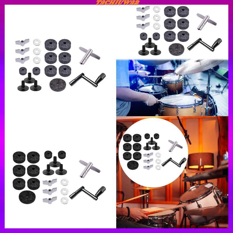 [Tachiuwa2] Cymbal Felts เครื่องซักผ้ากลองอุปกรณ์เสริม Damper Kit สําหรับกลองอุปกรณ์เสริมและชุดกลองอ
