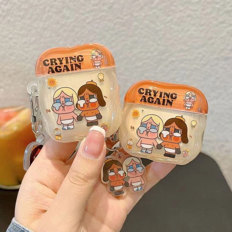 น่ารัก ร้องไห้ หูฟัง กรณี แอร์พอด มือโปร3 หูฟังไร้สายบลูทูธฝาครอบป้องกัน 1/2/3/4
