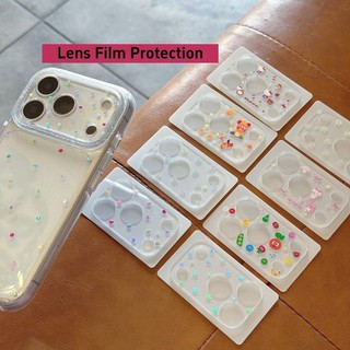 สีวาด Gilding เลนส์กล้องป้องกันสําหรับ iPhone 17 Pro Max 16 Pro Max 15 Pro Max กล้องกระจกนิรภัยโปร่งใส