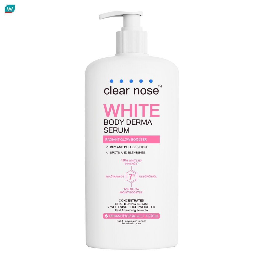 Clear Nose เคลียร์โนส ไวท์ บอดี้ เดอร์ม่า เซรั่ม คอนเซนเทรตเต็ด 250 มล. เซรั่มบำรุงผิวกาย