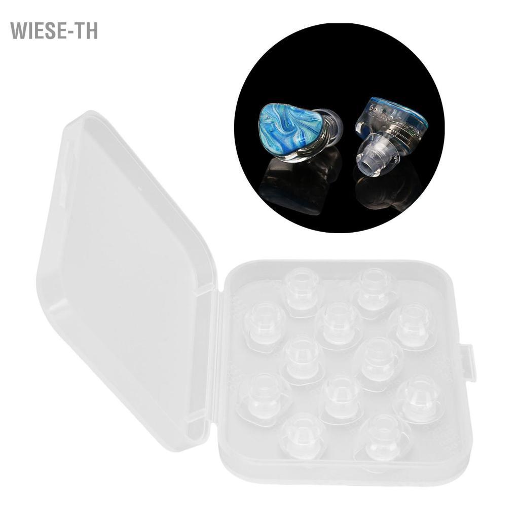 Wiese-th Wiese-th ซิลิโคน Eartips S M L 4 คู่เส้นผ่านศูนย์กลางตั้งแต่ 4.5 มม.ถึง 6.5 มม.เปลี่ยน IEM 
