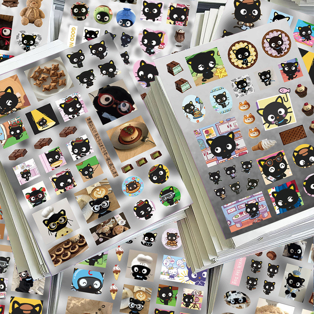 คูคา♥8 แผ่น chocoatchat Chocolate Cat Cut Film สติ๊กเกอร์ Sanrio Sanrio Sanrio สติ๊กเกอร์การ์ตูนคู่มือวัสดุสติกเกอร์กันน้ํา