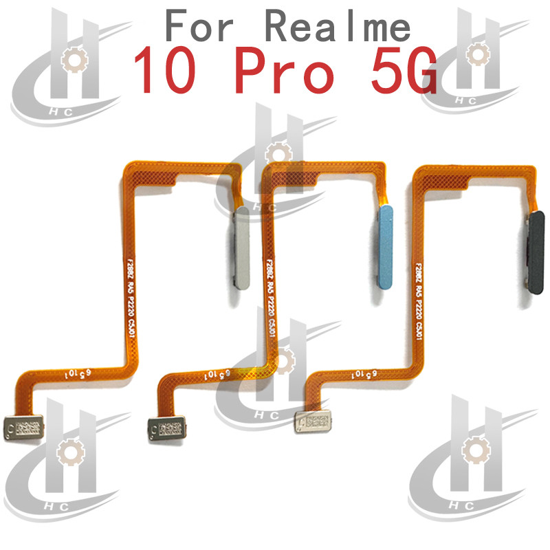 ลายนิ้วมือ Touch Sensor Finger Power Switch ON OFF ปุ่มด้านข้าง Key Flex สําหรับ Realme 10 Pro 5G RMX3663 RMX3660 RMX3661