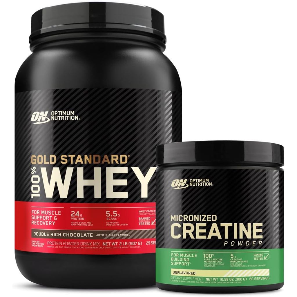 Optimum Nutrition ON Gold Standard 100% Whey Protein Primary Source Isolate - Double Rich Chocolate,