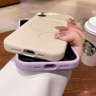 2026 ใหม่ปลอกคริสตัลเลนส์ป้องกันลายนิ้วมือซิลิโคนเหลวแม่เหล็กเคสโทรศัพท์สําหรับ ไอโฟน 13 14 15 16 17 มือโปร สูงสุด