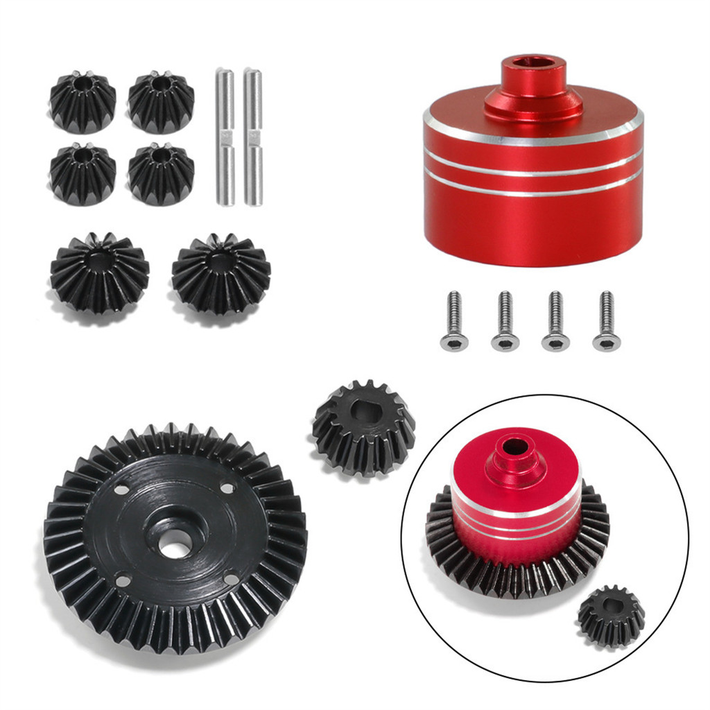 สําหรับ Tamiya TT02 TT02B XV02 โลหะ Differential กรณีเหล็กเกียร์กล่องชุด 1/10 RC รถอัพเกรด Part