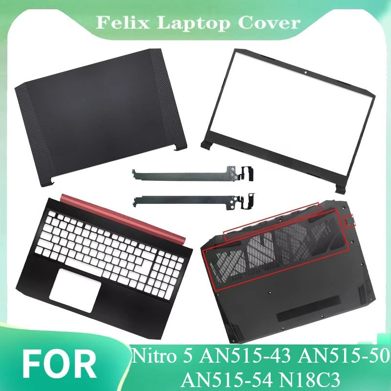 สําหรับ Nitro 5 AN515-43 AN515-50 AN515-54 N18C3 ใหม่กรณีแล็ปท็อปปกหลัง LCD/ด้านหน้า/Palmrest/ด้านล่างกรณี