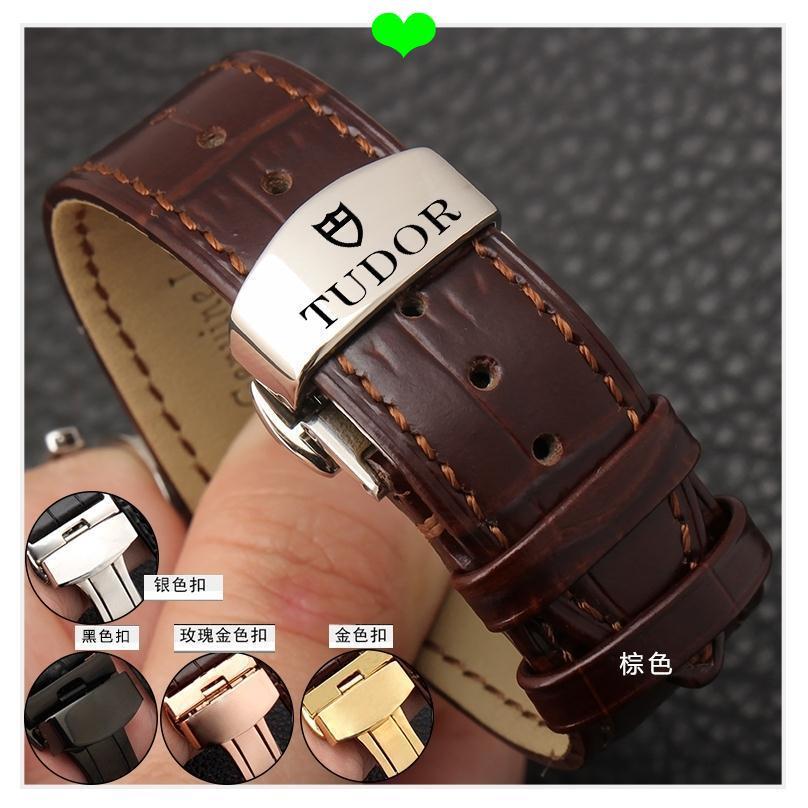 สายนาฬิกา เหมาะสําหรับ TUDOR สายหนังแท้ชาย TUDOR TUDOR Ocean Prince หญิง 18/20 มม. เข็มขัดนาฬิกาหัวเ