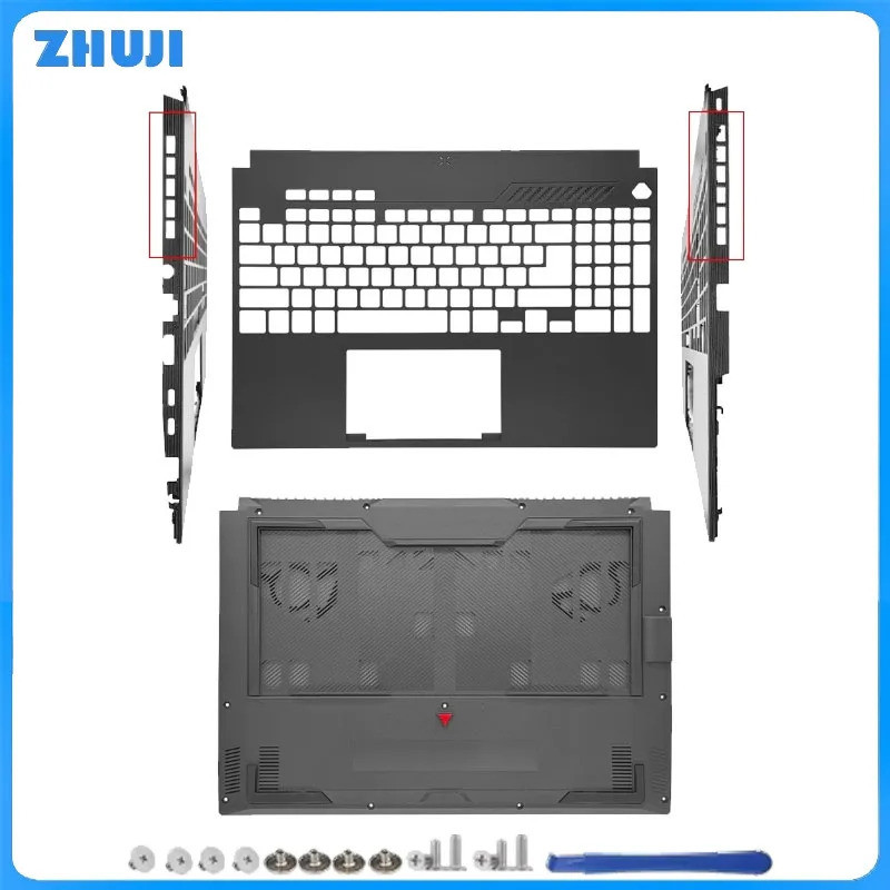 ใหม่ Bezel Top กรณีฐานแชสซีด้านล่าง 90W Palmrest สีดําสําหรับ TUF Dash FX517 FX517ZC FX517ZE FX517ZM