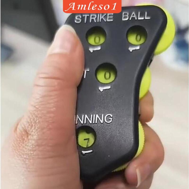 [Amleso1] Baseball Umpire Indicator 4 Dial Score Counter Softball Umpire อุปกรณ์ที่มีวัสดุ ABS สําหร