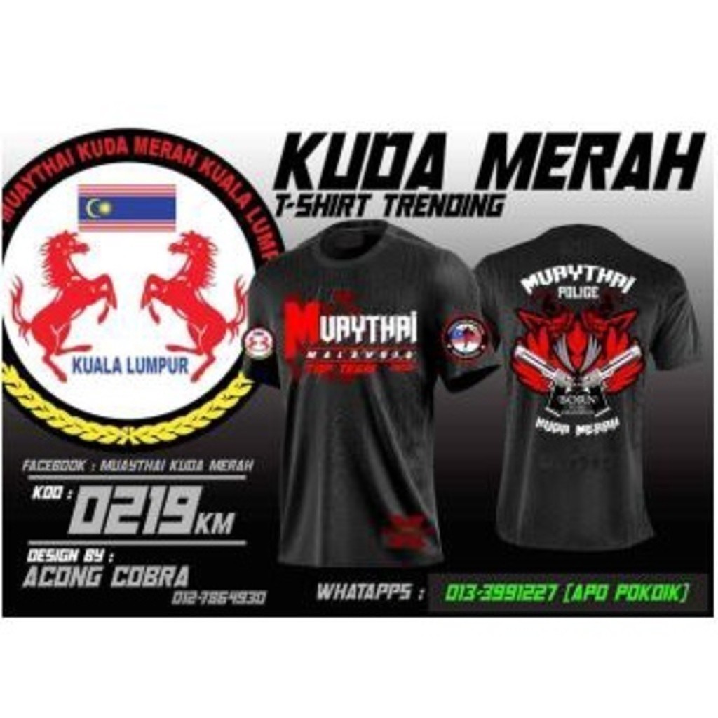 2026 SINGA แฟชั่น MUDA - MUAYTHAI Tshirt / NAGAEMAS - JERSEY MUAYTHAI I WHO MERAH TShirt Jersey