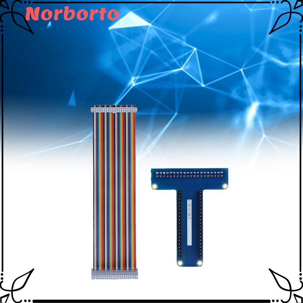 NORBORTO GPIO บอร์ดขยาย, 40Pin สายริบบิ้นปฏิบัติ T ประเภท GPIO, แบบพกพาใช้งานง่ายอะแดปเตอร์ GPIO สํา