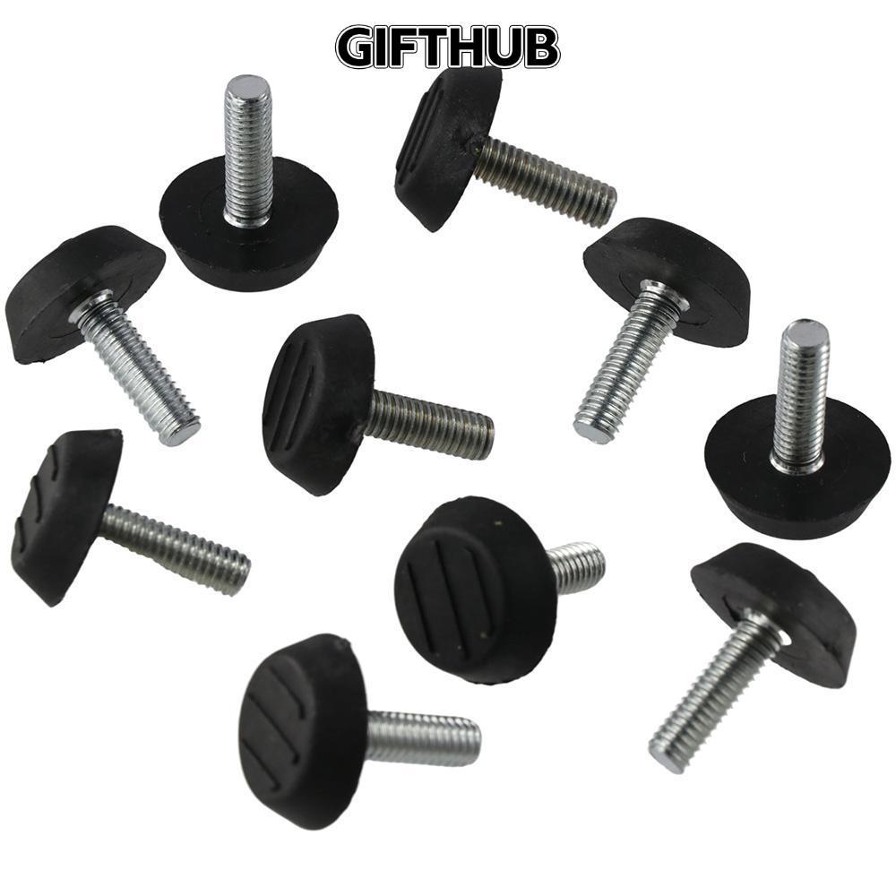 GIFTHUB 10 ชิ้น Glide เฟอร์นิเจอร์ Leveling ฟุต, M6 ด้ายสีดําเฟอร์นิเจอร์ Levelers, ทนทานชุบสังกะสีเ