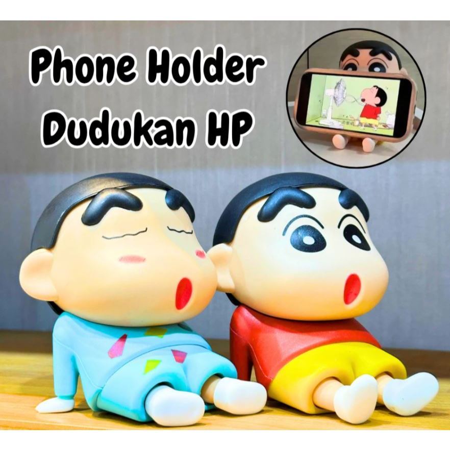 HP (sko) Phone Stand Holder Shinchan Mobile Phone Holder Toy Display Toy Figure