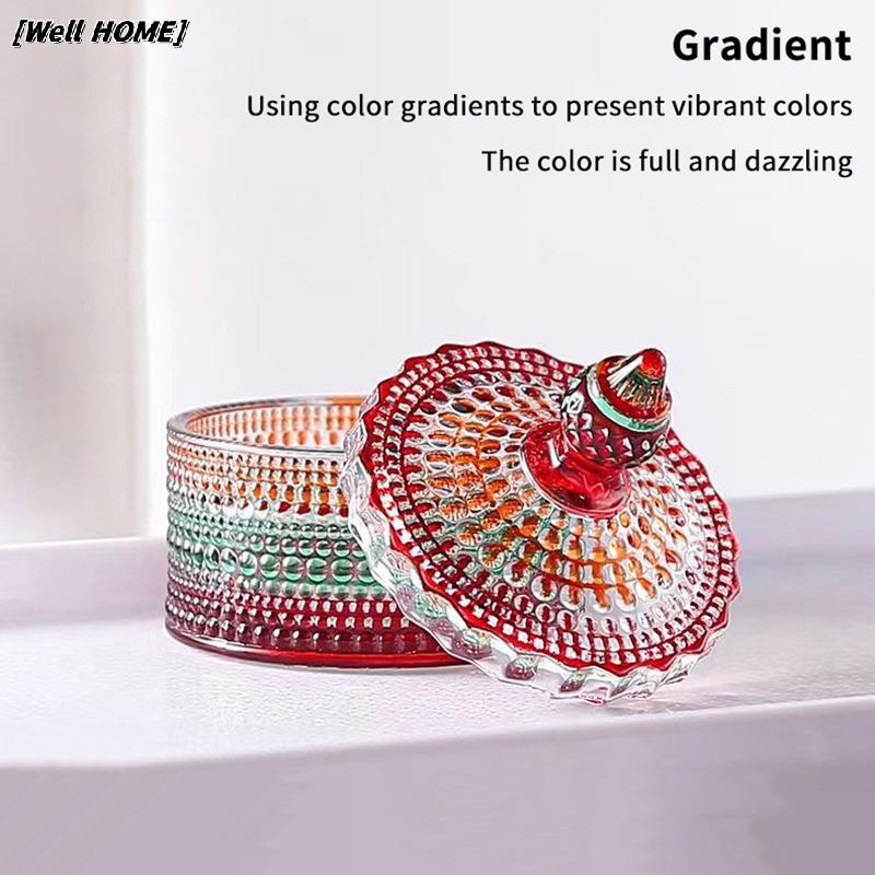[Well HOME] โถขนมพร้อมฝาปิด, ชามแก้วสีแดงและสีเขียวจานขนมงานรื่นเริงสําหรับวันหยุด, คุกกี้ & Snas, อุปกรณ์ปาร์ตี้คริสต์มาสที่จําเป็นในสต็อกใหม่