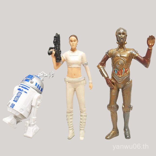 สินค้าใหม่ 12 ซม.Star Wars รูป C-3PO R2 หุ่นยนต์ Skywalker สีดํา Samurai สีขาวทหารแคปซูลของเล่นรุ่น 