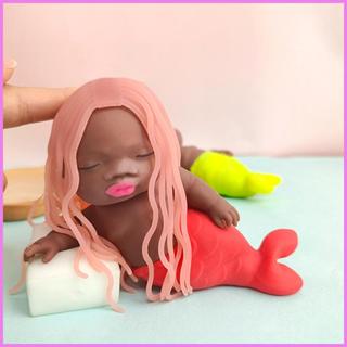 เด็กบีบของเล่นช้า Rebound Mermaid ตุ๊กตารูปร่าง Sensory Sque…