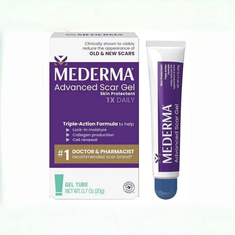 เวอร์ชั่นอเมริกัน Mederma ครีมลบรอยแผลเป็น Mederma Depression Coloring Precipitation Fade Scars Enha