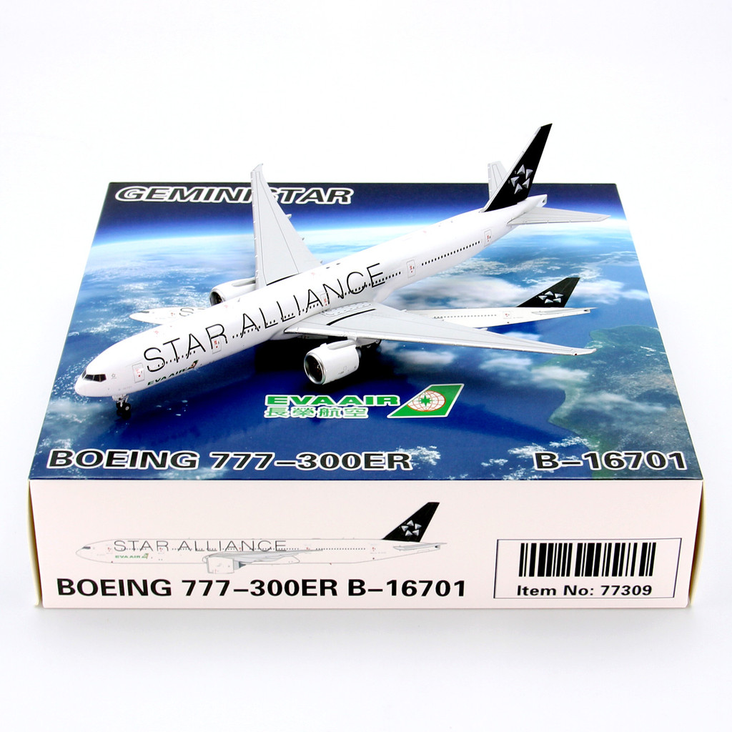 GeminiStar 77309 EVA Air B777-300ER B-16701 เครื่องบินโดยสารรุ่น 1/400