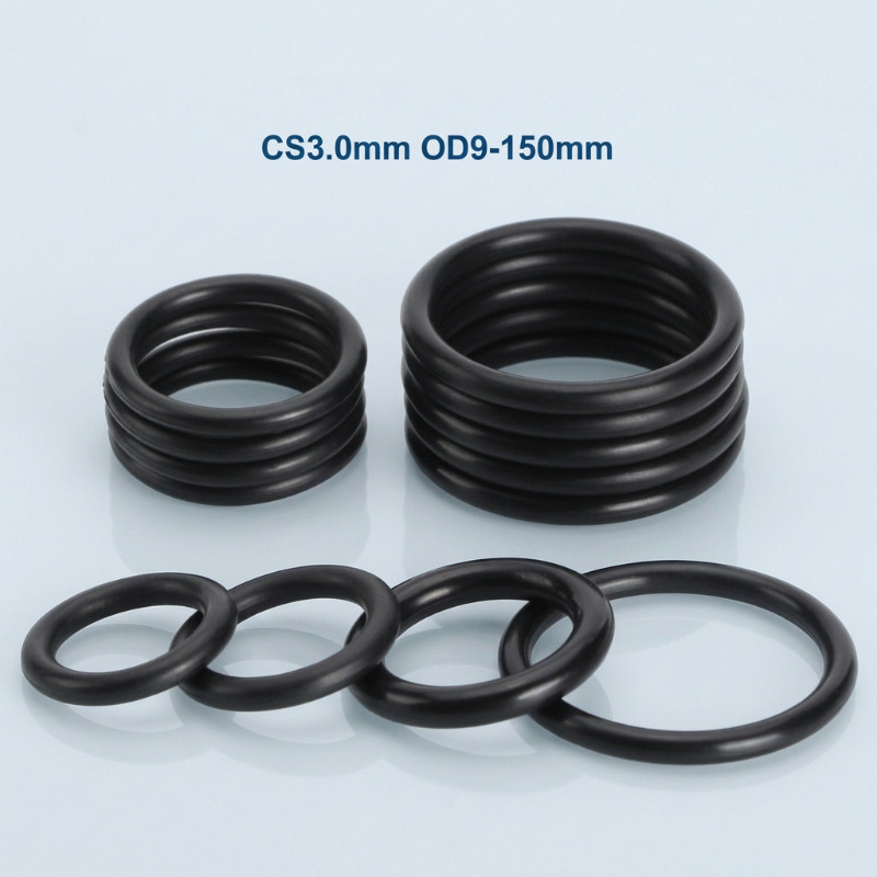 CS3.0mm แหวนซีลยาง O-ring O-ring OD9-150mm แหวนซีลน้ํามันไนไตรล์ปะเก็นสีดํากันน้ําและทนอุณหภูมิสูง11