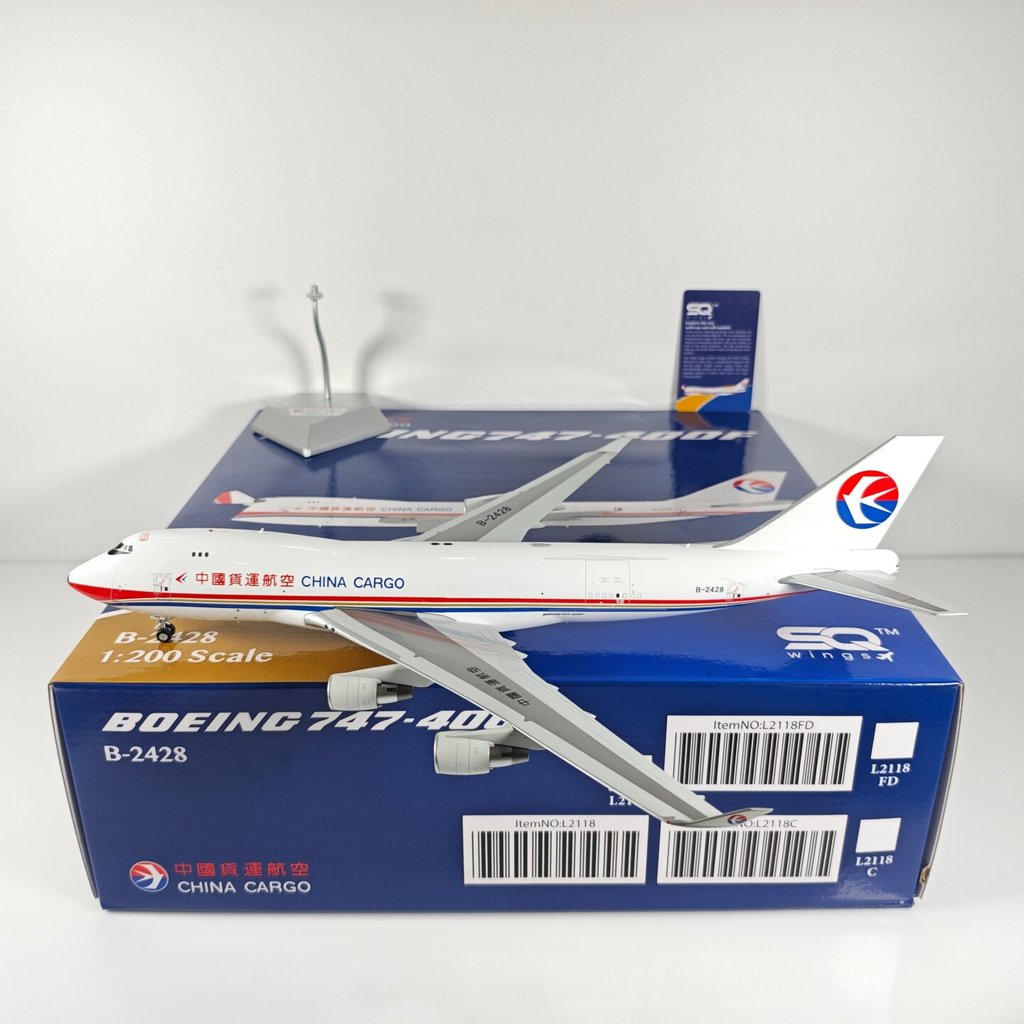 SQ Wings L2118 1: 200 China Freight Airlines B747-400F B-2428 รุ่นโลหะผสม