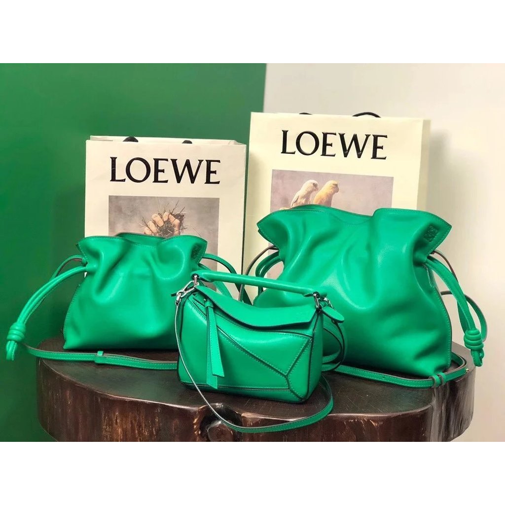 Lowe Color bv Mini Bucket Clutch Bag Series Flutch Geometric Clutch Bag puzzle Green flamenco