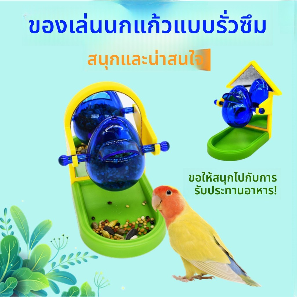 ของเล่นฝึกนกแบบล้มลุก ของเล่นนกแก้ว หาอาหารเสริมทักษะ คลายเครียด สำหรับนกเล็ก
