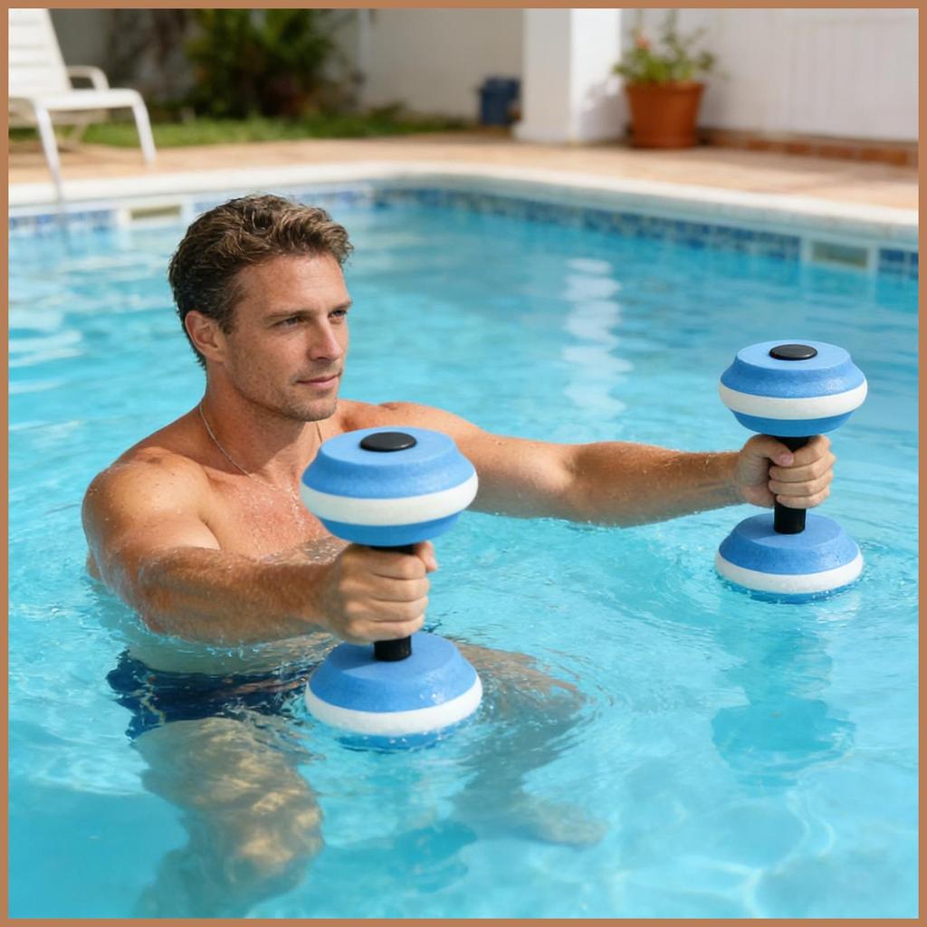 น้ําหนักสระว่ายน้ําสําหรับออกกําลังกายน้ํา High-Density Dumbbells Water Dumbbells สําหรับ Recovery G