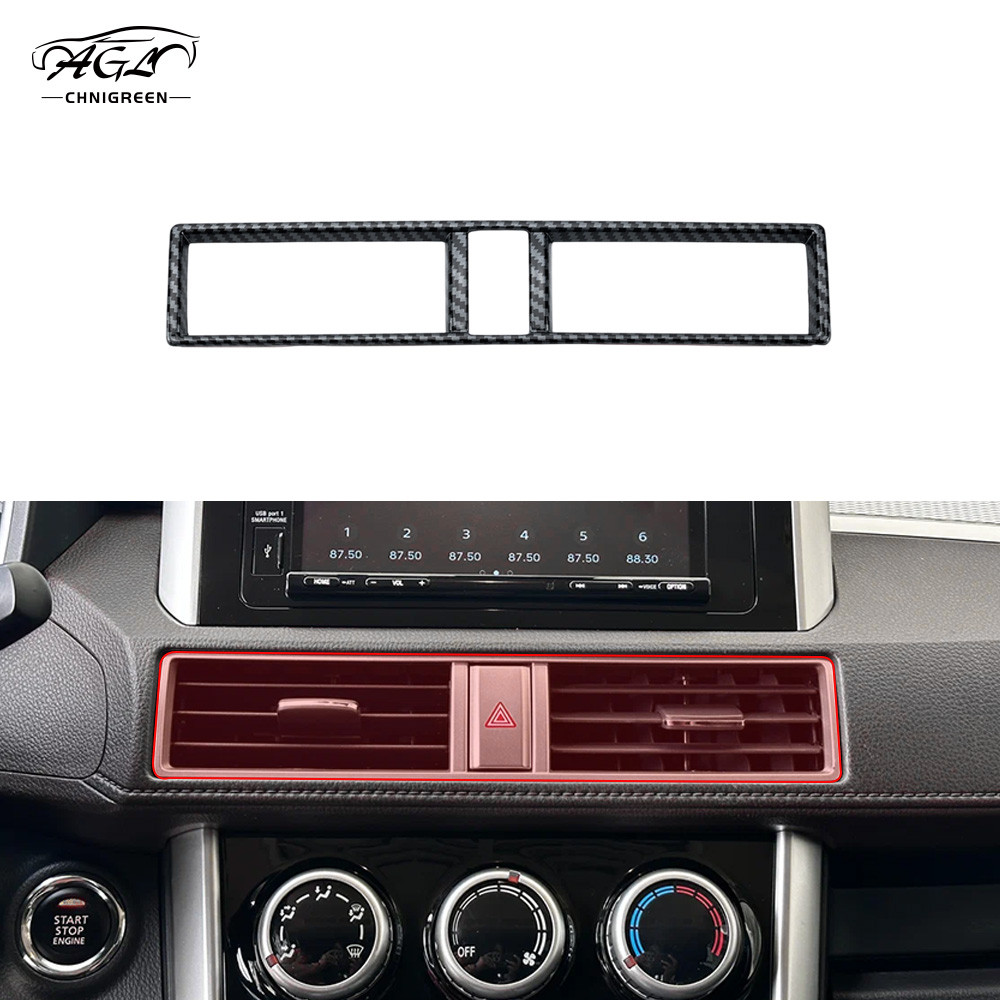 สําหรับ Xpander Mitsubishi Xpander Cross 2016-2026 คอนโซลกลาง Air Outlet Vent Trim ฝาครอบ ABS คาร์บอนไฟเบอร์สี